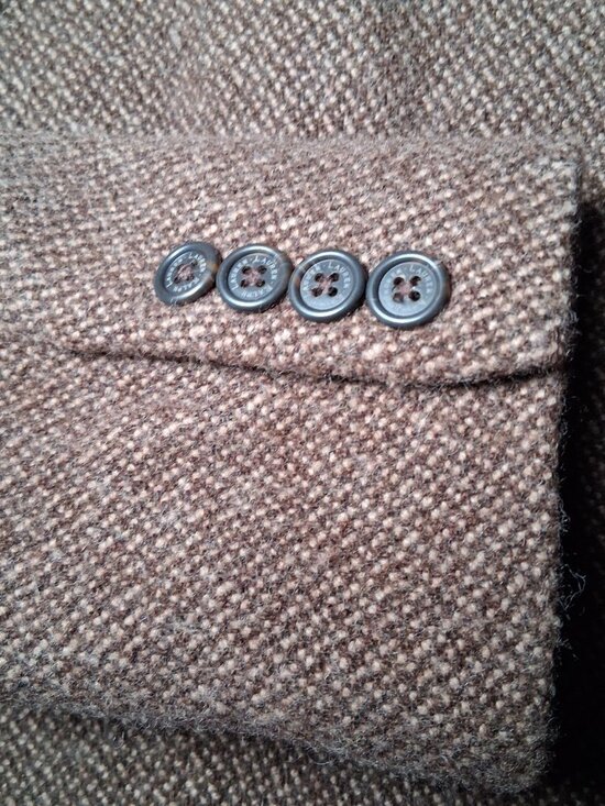 Lauren Ralph Lauren Tweed Blazer Jacket Women 10 Brown Wool Blend Short Classic - Picture 14 of 15